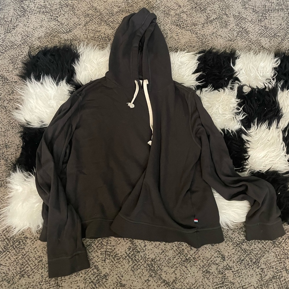 Cropped heather grey hoodie